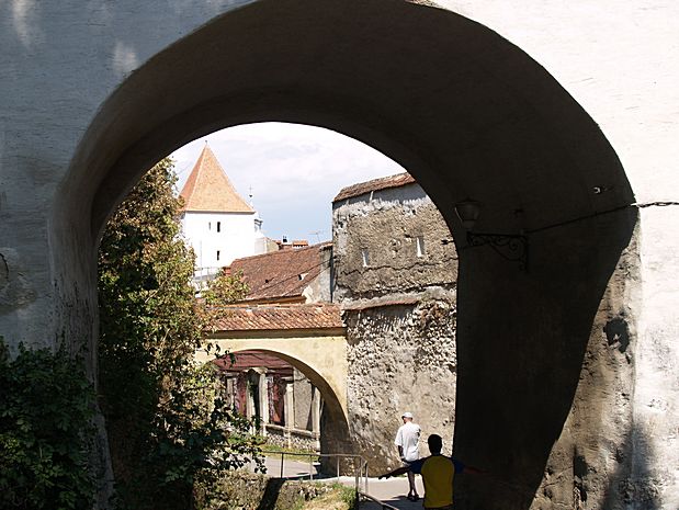 Stadtmauer von Kronstadt in Rumänien